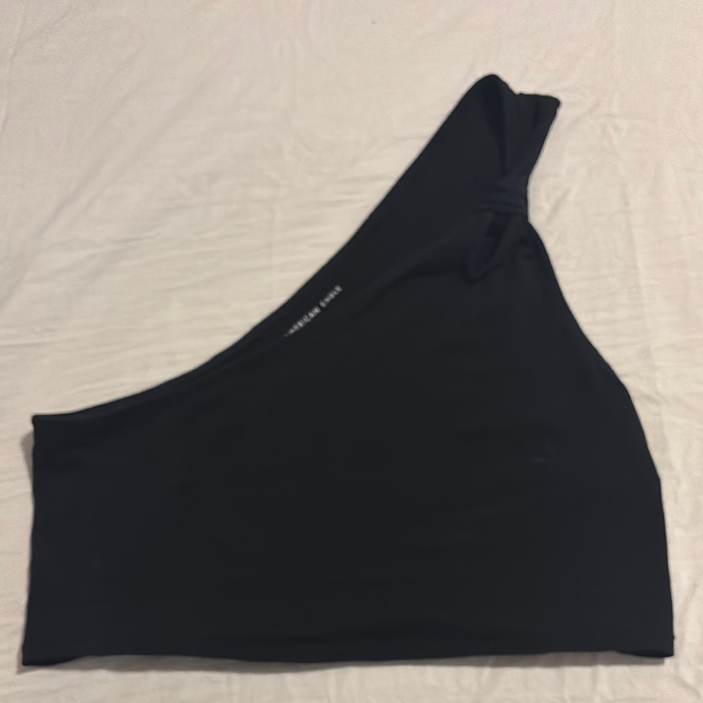 American Eagle Black Asymmetrical Top